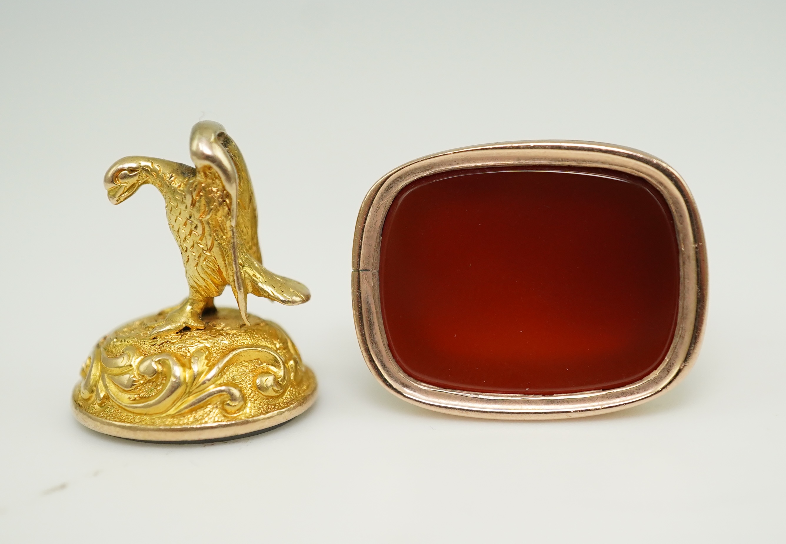 Two Victorian fob seals, 19th century
